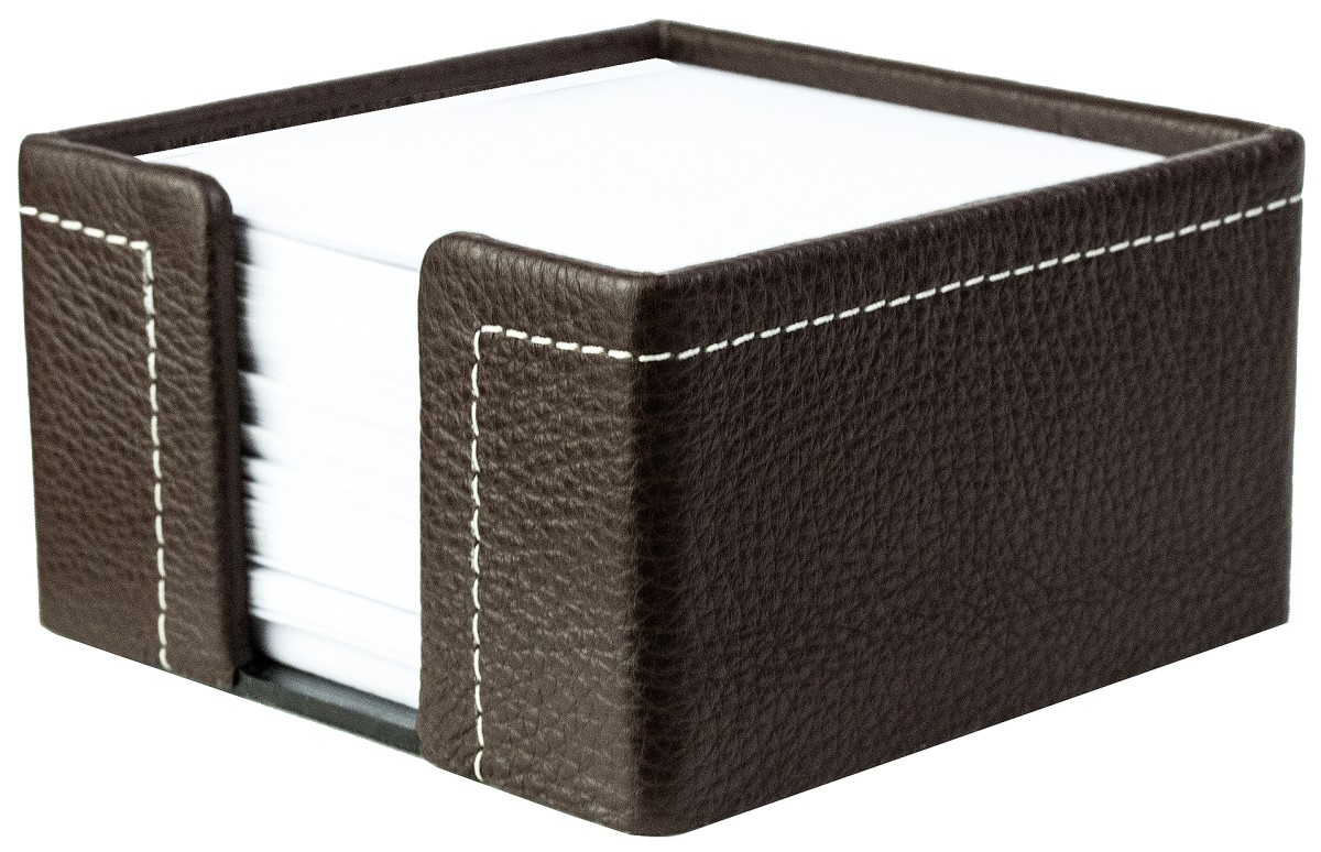 Zettelkasten PREMIUM LEDER SOFT GRAIN dunkelbraun (genarbt)